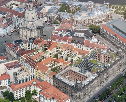 2021_Quartier Hoym_Neumarkt Dresden_Luftbild ohne Fußzeile